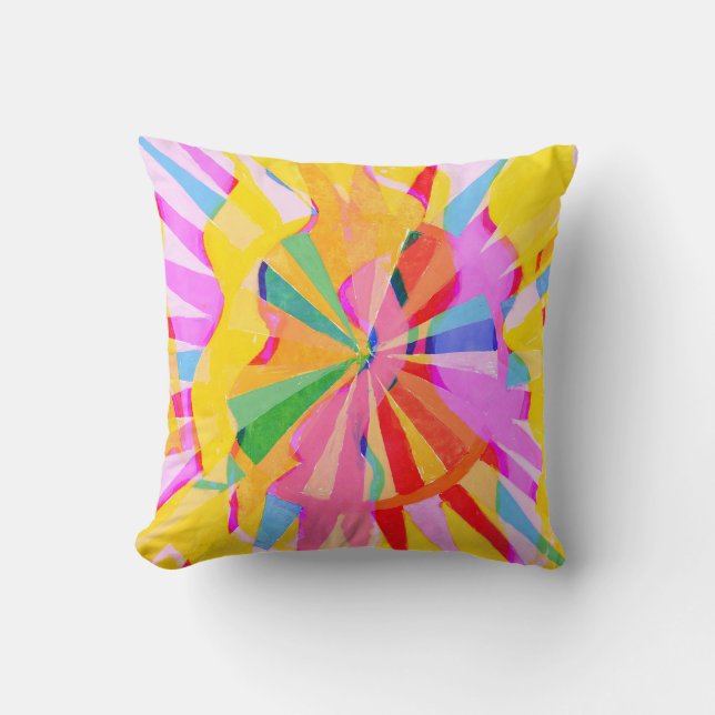 Abstract creative drawing, colourful background. cushion (Front)