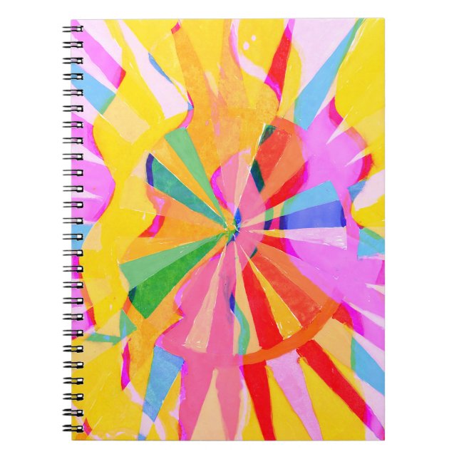 Abstract creative drawing, colourful background. notebook (Front)