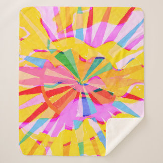 Abstract creative drawing, colourful background. sherpa blanket
