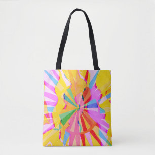 Abstract creative drawing, colourful background. tote bag