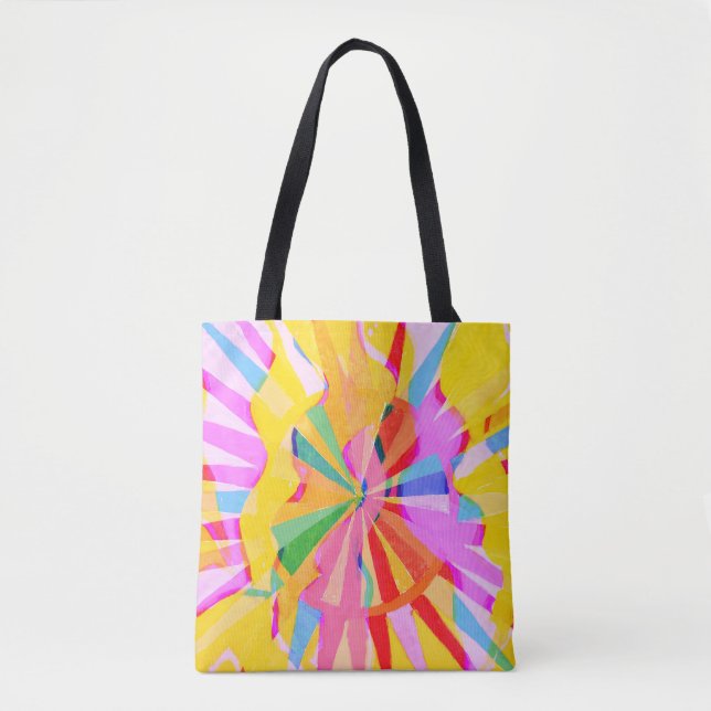 Abstract creative drawing, colourful background. tote bag (Front)