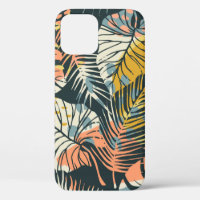 Abstract creative seamless pattern with tropical p