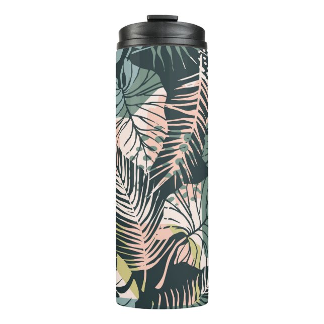 Abstract creative seamless pattern with tropical p thermal tumbler (Front)