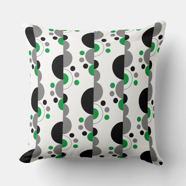 Abstract Crescents 01 - Grass Green Cushion (Front)