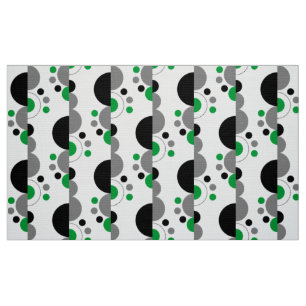 Abstract Crescents 01 - Grass Green Fabric