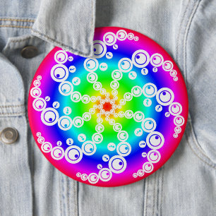 Abstract Crop Circle 6 Cm Round Badge