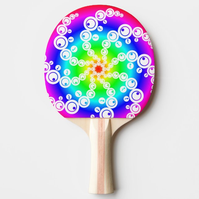 Abstract Crop Circle Ping Pong Paddle (Front)