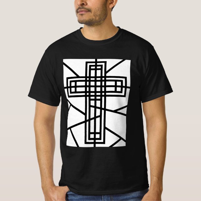 Abstract Cross Design T-Shirt (Front)
