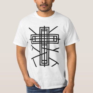 Abstract Cross Design T-Shirt