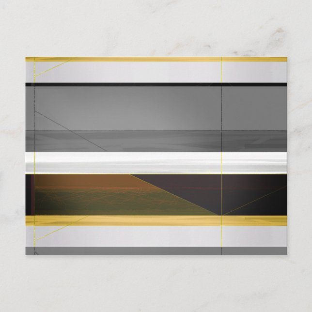 Abstract Crown and Yellow Postcard (Front)