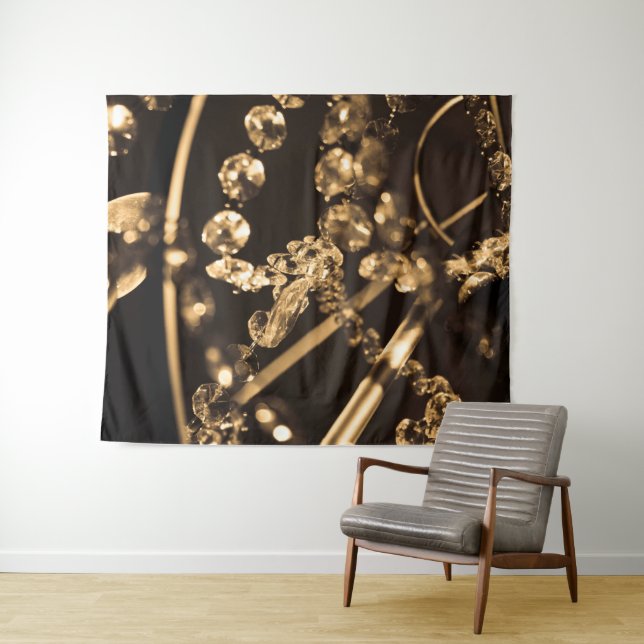 Abstract Crystal Chandelier  Tapestry (In Situ (Horizontal))