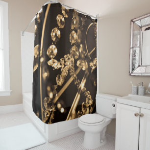 Abstract Crystal Shower Curtain