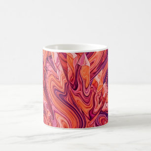 Abstract Crystal Sunset Orange Coffee Mug
