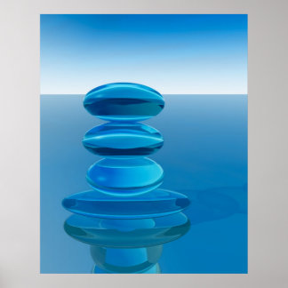 Abstract Crystal Zen Poster