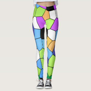 Abstract Crystals Background Leggings