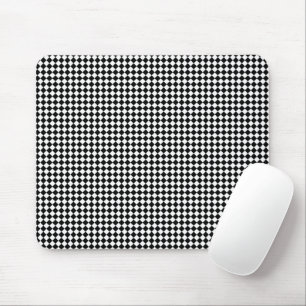 Abstract Cubes Black and white striped  Mouse Pad