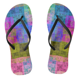 Abstract cubes jandals
