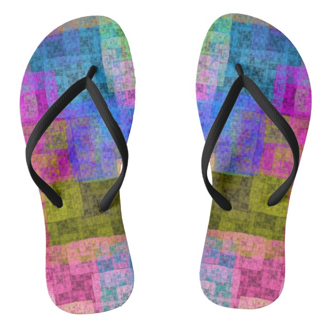 Abstract cubes jandals (Footbed)
