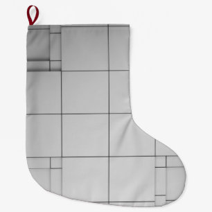 Abstract Cubes Large Christmas Stocking