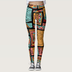 Abstract Cubes Leggings