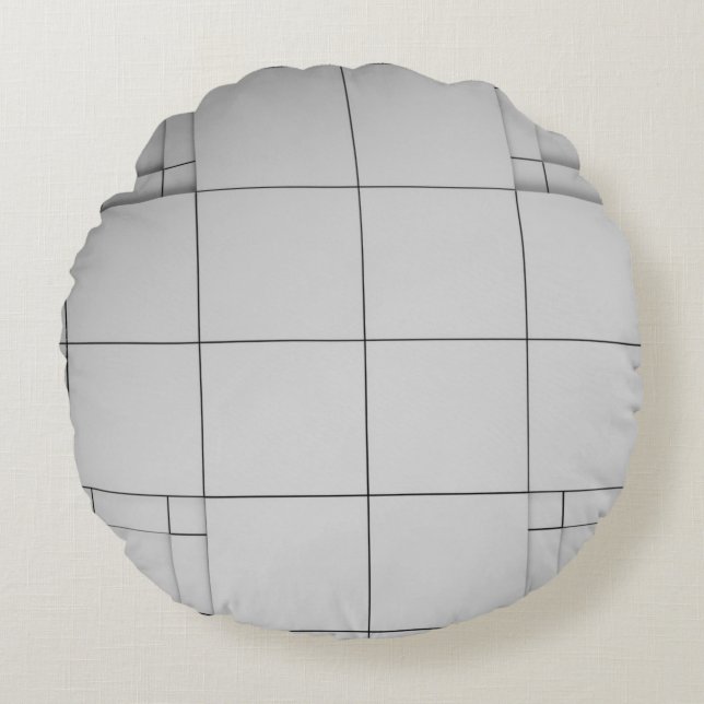 Abstract Cubes Round Cushion (Front)
