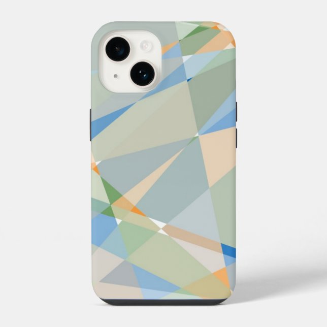 Abstract Cubism Mosaic Pattern iPhone Case (Back)