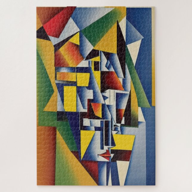 Abstract Cubist Portrait Jigsaw Puzzle (Vertical)