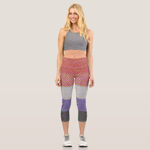 Abstract Cupioromantic Pride Flag Capri Leggings