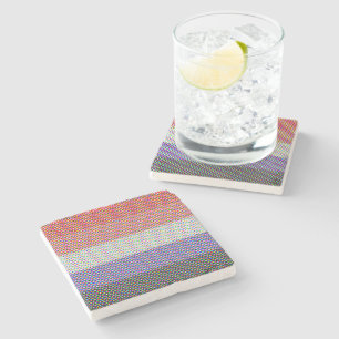 Abstract Cupioromantic Pride Flag Stone Coaster