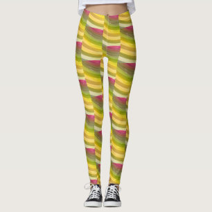 Abstract Curly Wave Pattern #2 Leggings