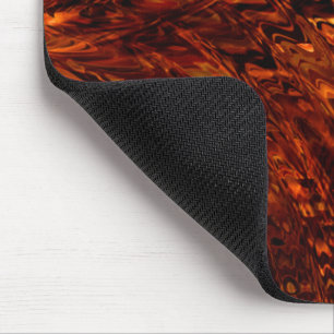 Abstract curved bands in reddish golden shades mouse pad
