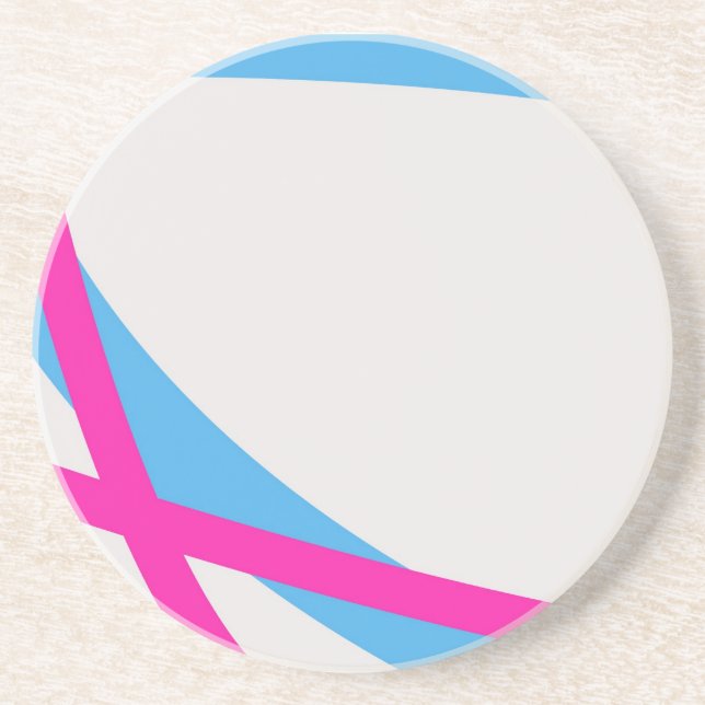 Abstract Curved Lines Pattern Coaster (Front)