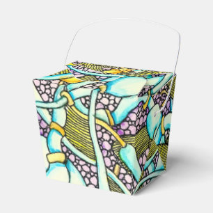 Abstract Curved Tubes Pipes Wires Drawing Favour Box