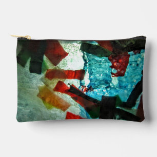 Abstract Cut Sew Bag,Abstract blue bag,Plastic art Accessory Pouch