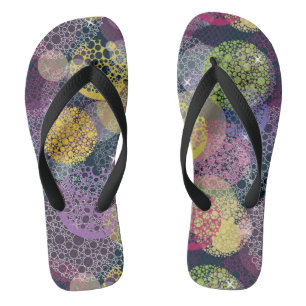 Abstract Cute Polka Dot Circle Jandals