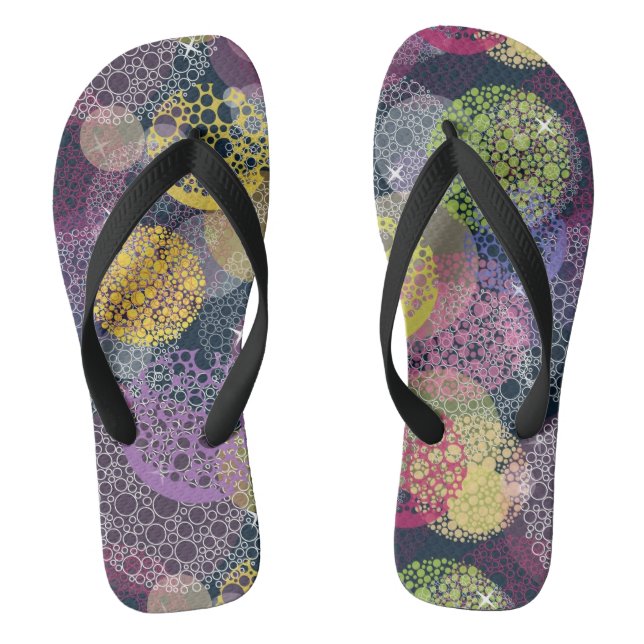 Abstract Cute Polka Dot Circle Jandals (Footbed)