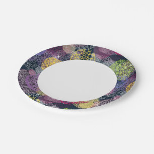 Abstract Cute Polka Dot Circle Paper Plate