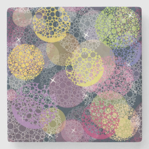 Abstract Cute Polka Dot Circle Stone Coaster