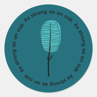Abstract Cute Tree Classic Round Sticker