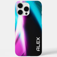 Abstract Cyan, Magenta & Black Dynamic iPhone Case