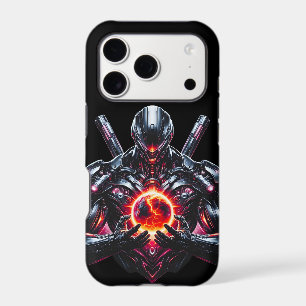 Abstract Cyber Cosmic Guardian Futuristic Robot