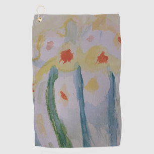 Abstract Daffodils Golf Towel