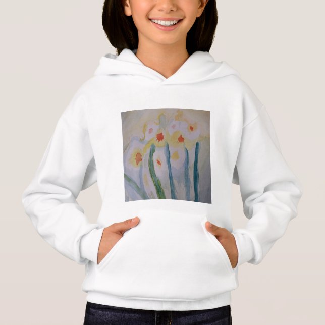 Abstract Daffodils Hoodie (Front)
