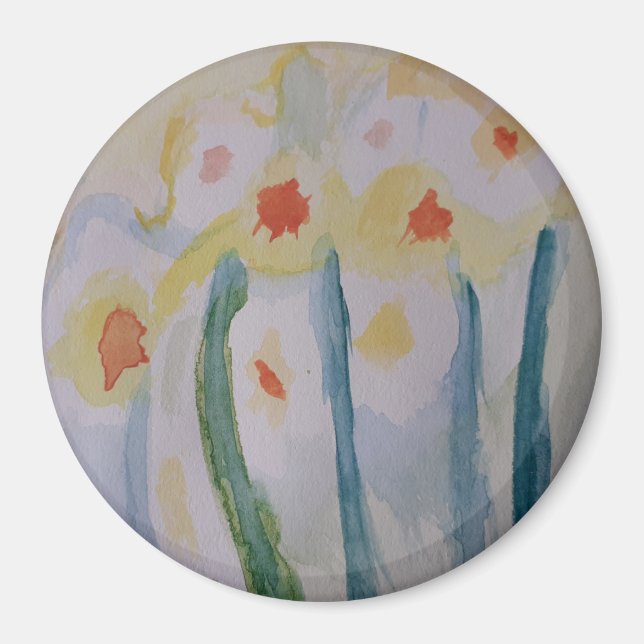 Abstract Daffodils Magnets (Front)