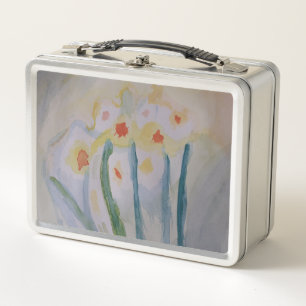 Abstract Daffodils Metal Lunch Box