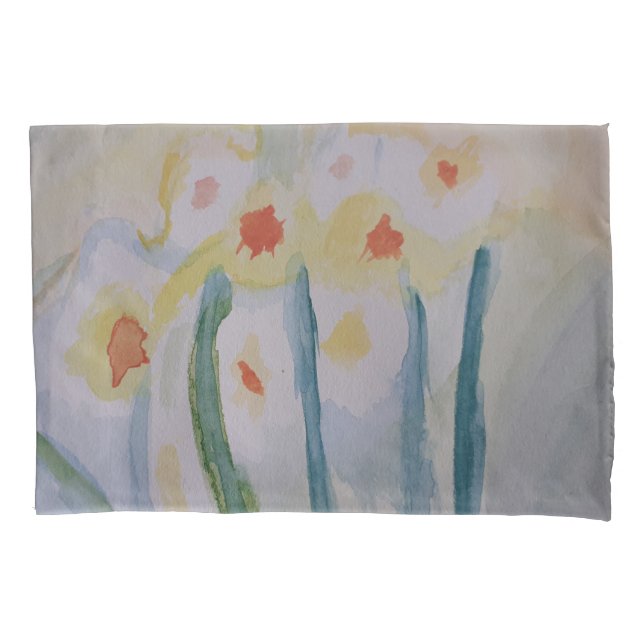Abstract Daffodils Pillowcase (Front)