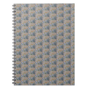 Abstract Daffodils Spiral Notebook