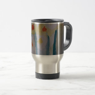 Abstract Daffodils Travel Mug