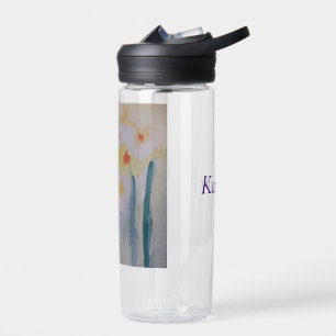 Abstract Daffodils Water Bottle