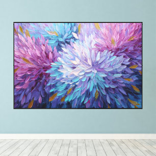 Abstract Dahlia Floral Art – Elegant Flower Art Canvas Print
